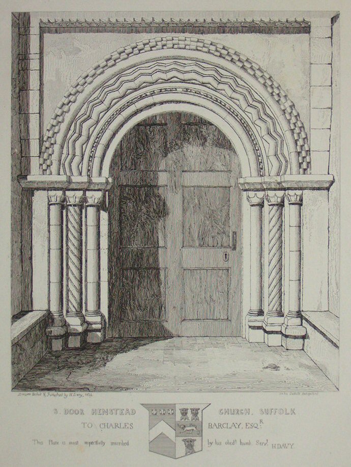 Etching - S. Door Henstead Church, Suffolk - Davy